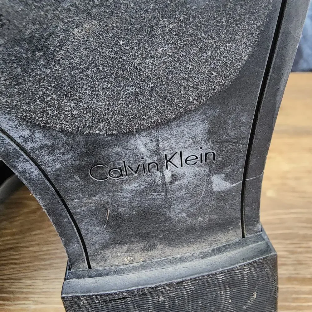 Calvin Klein Priya Over-the-Knee Black Dress Boots | Women's 6.5